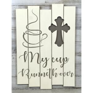 Handmade Rustic Wooden Cross Wall Art Christian Home Decor Religious Wood Sign